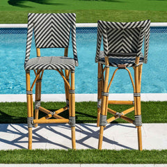 Panama Jack Paige Bar & Counter Stools Rattan Frame Seating