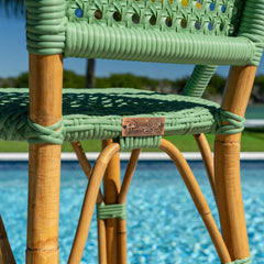 Panama Jack Chloe Counter Stools, Set of 2, Natural Rattan Frame