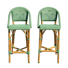 Panama Jack Chloe Counter Stools, Set of 2, Natural Rattan Frame