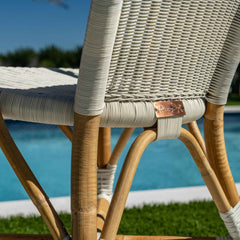 Panama Jack Barina Bistro Armchairs, Natural Rattan Frame