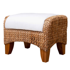 Panama Jack Amelia Ottoman, Natural Seagrass Frame Accent