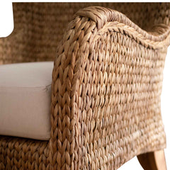 Panama Jack Amelia Wing Chair, Natural Seagrass Frame for Living Room