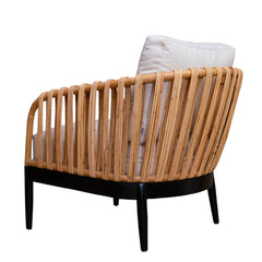 Panama Jack Java Lounge Chair with Beige Cushion for Sunroom
