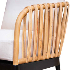 Panama Jack Java Lounge Chair with Beige Cushion for Sunroom