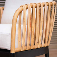 Panama Jack Java Lounge Chair with Beige Cushion for Sunroom