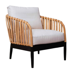 Panama Jack Java Lounge Chair with Beige Cushion for Sunroom