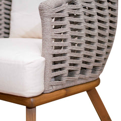 Panama Jack Tulum Armchair Natural Seagrass Greywash Finish