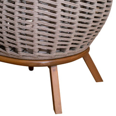 Panama Jack Tulum Armchair Natural Seagrass Greywash Finish