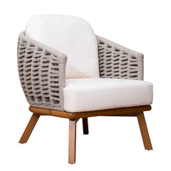 Panama Jack Tulum Armchair Natural Seagrass Greywash Finish
