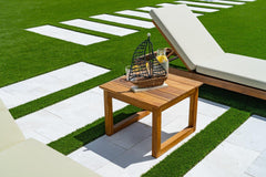 Panama Jack Bali Teak Chaise Lounge with Cushion for Outdoor Patio