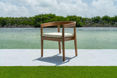 Panama Jack Bali Teak 5-Piece Square Dining Set with Cushions, Grade A