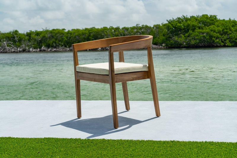 Panama Jack Bali Teak Dining Arm Chairs Set of 2 - Grade A Teak