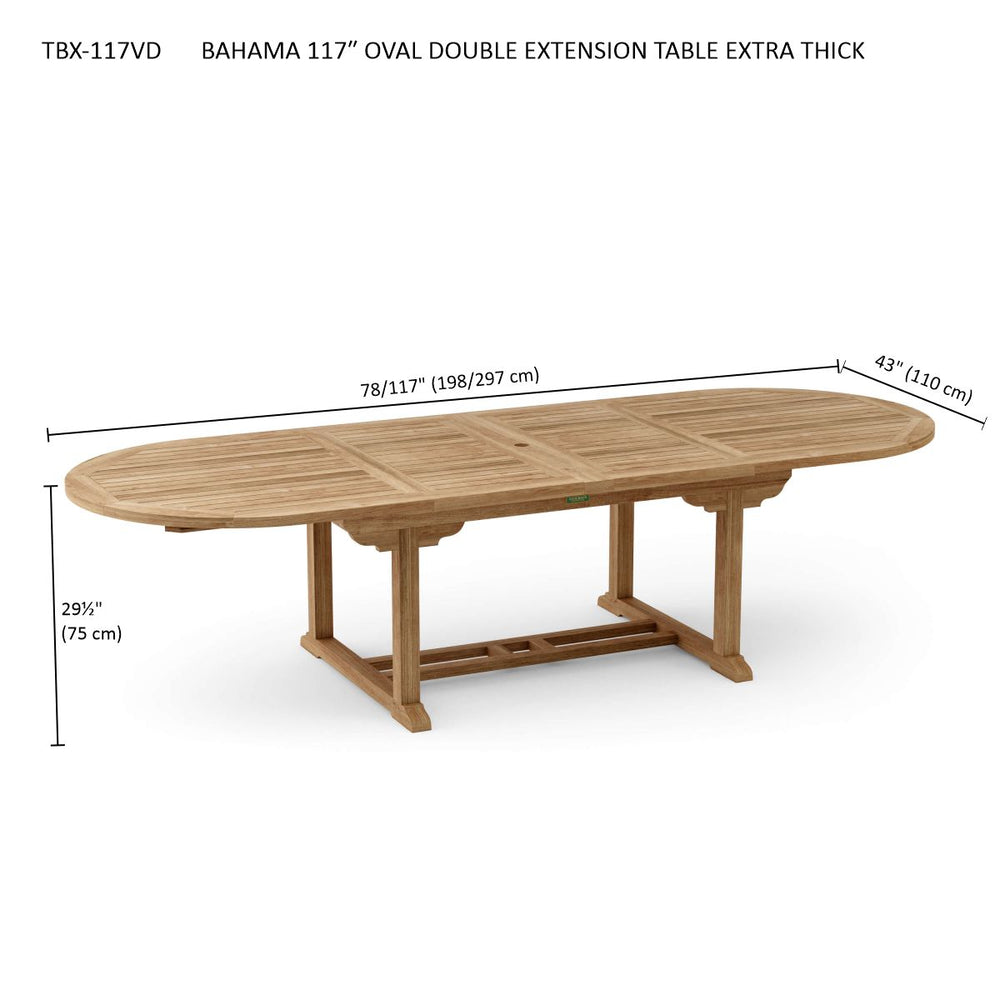 Bahama 117" Oval Extension Table w/ Double Extensions - image 5