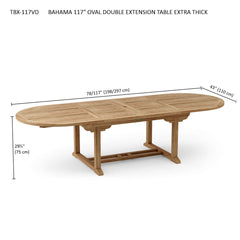 Bahama 117" Oval Extension Table w/ Double Extensions - image 5