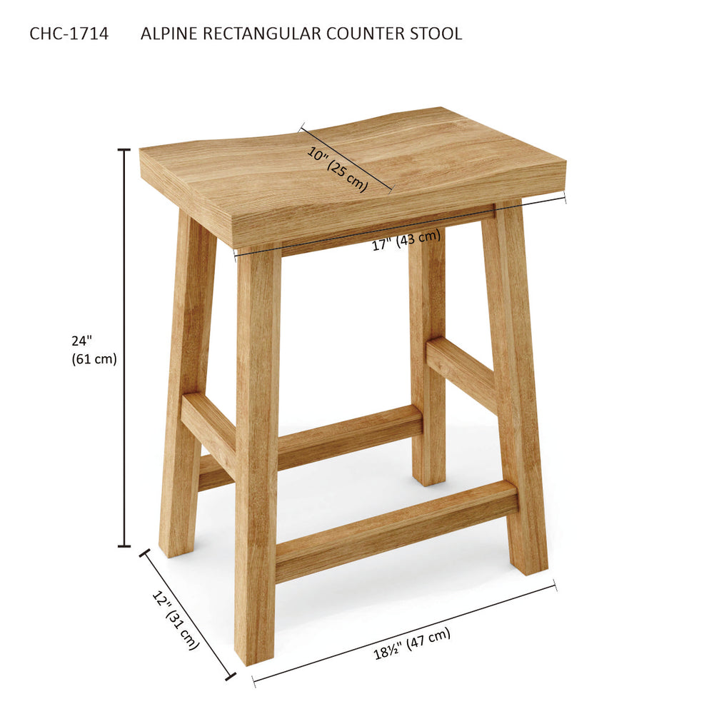 Alpine Rectangular Counter Stool - image 4