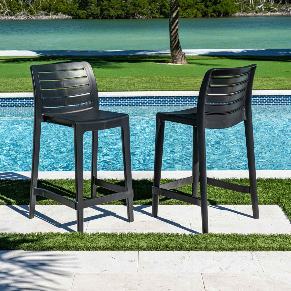 Leva Set of 2 Barstools - Anthracite - image 3