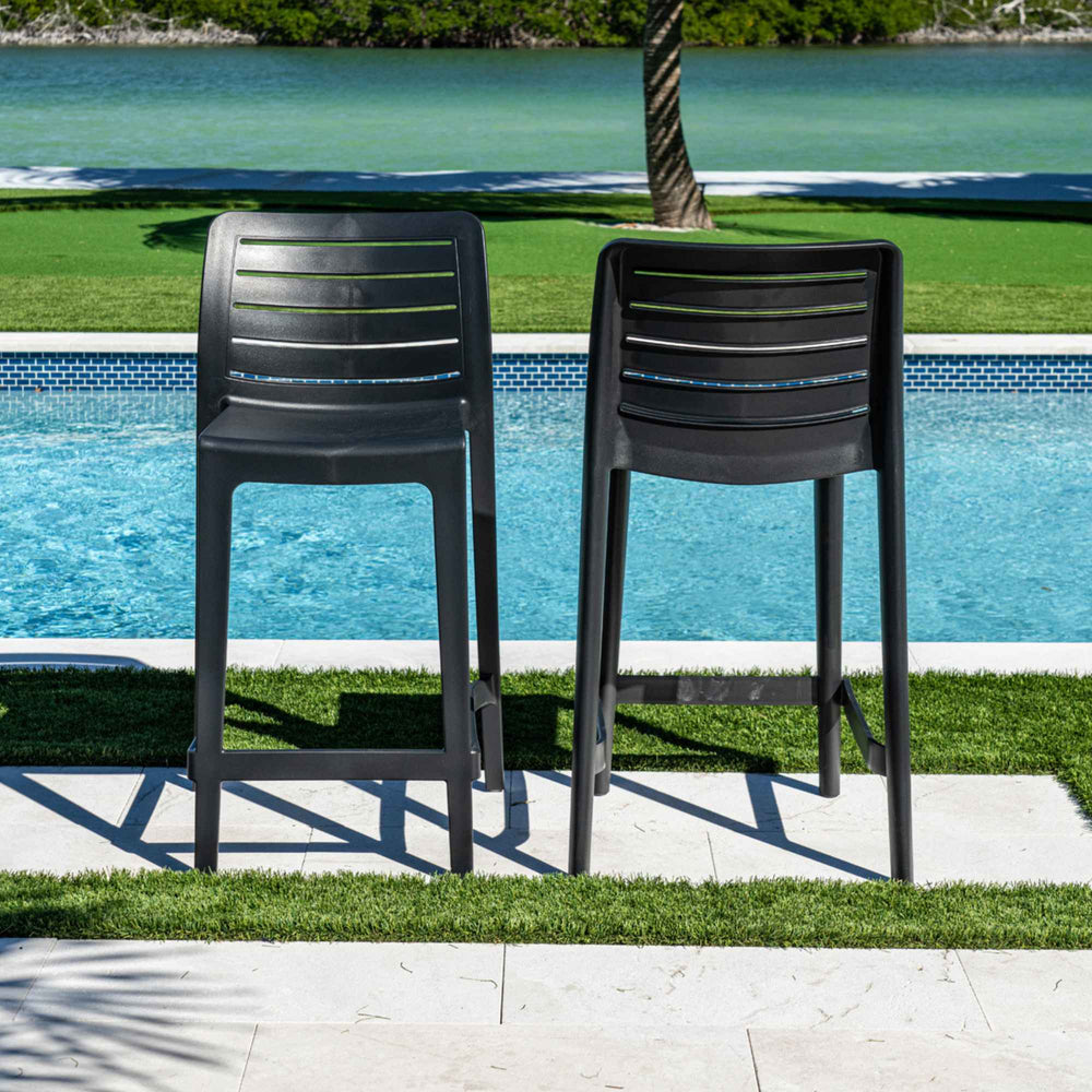Leva Set of 2 Barstools - Anthracite - image 4