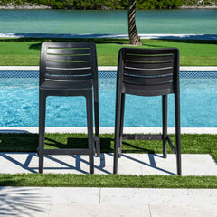 Leva Set of 2 Barstools - Anthracite - image 4