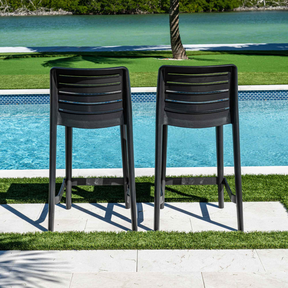 Leva Set of 2 Barstools - Anthracite - image 5