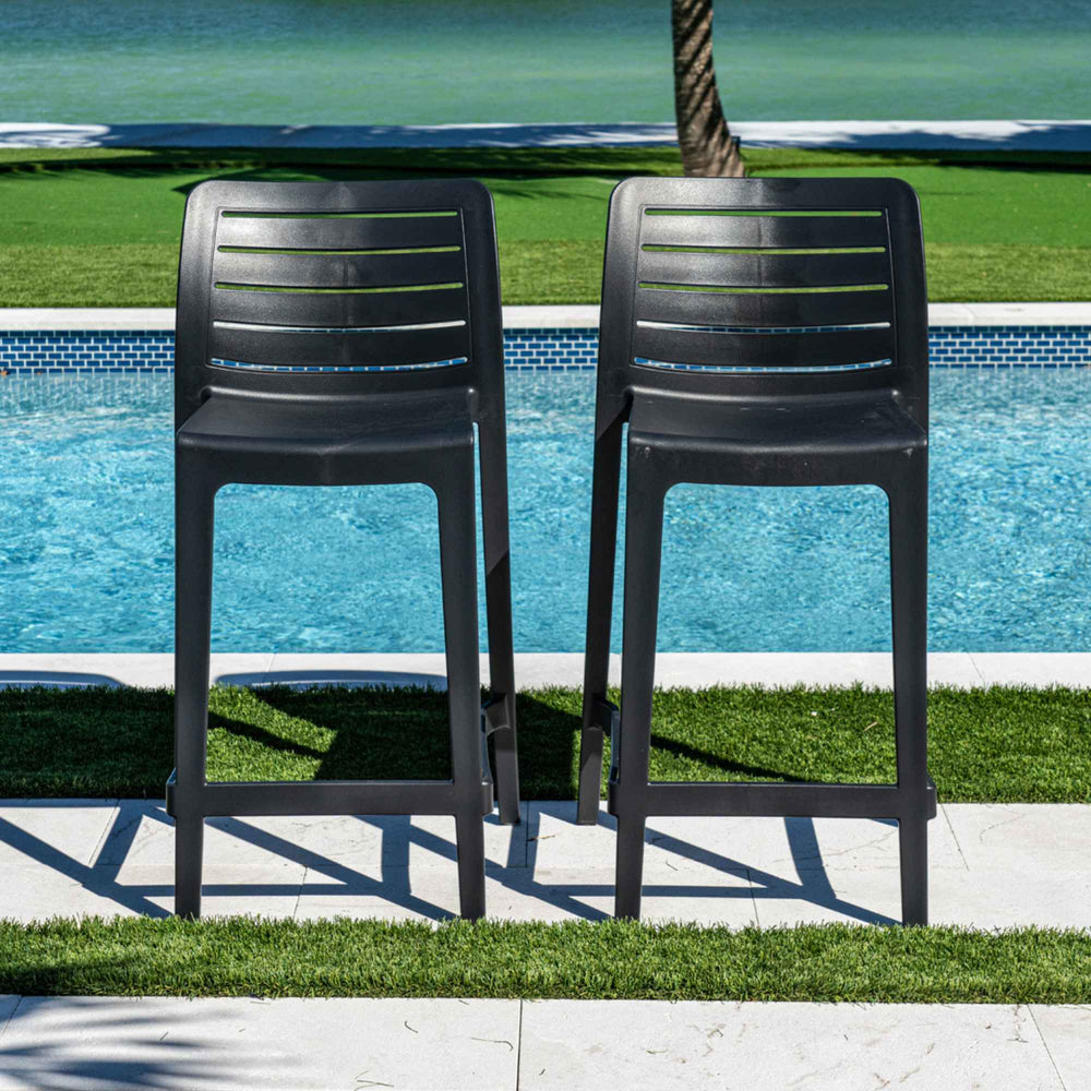 Leva Set of 2 Barstools - Anthracite - image 6