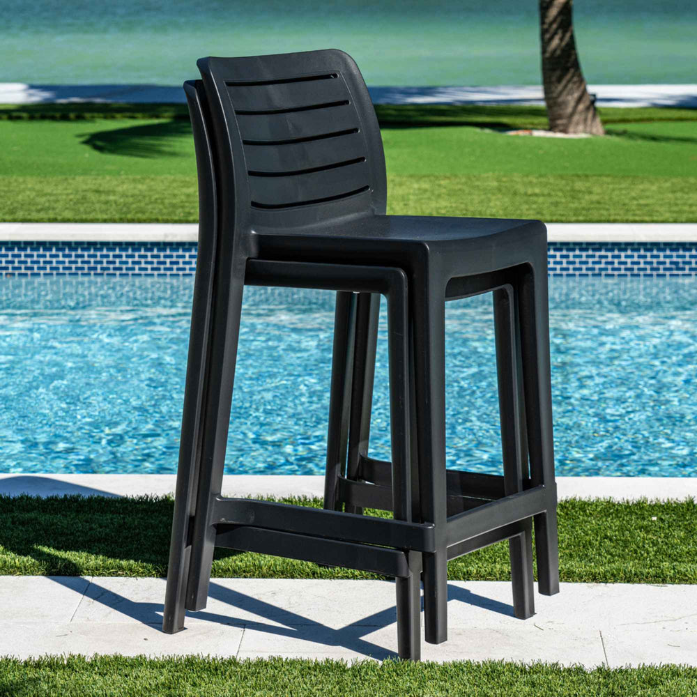 Leva Set of 2 Barstools - Anthracite - image 7