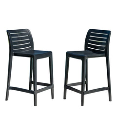 Leva Set of 2 Barstools - Anthracite - image 2