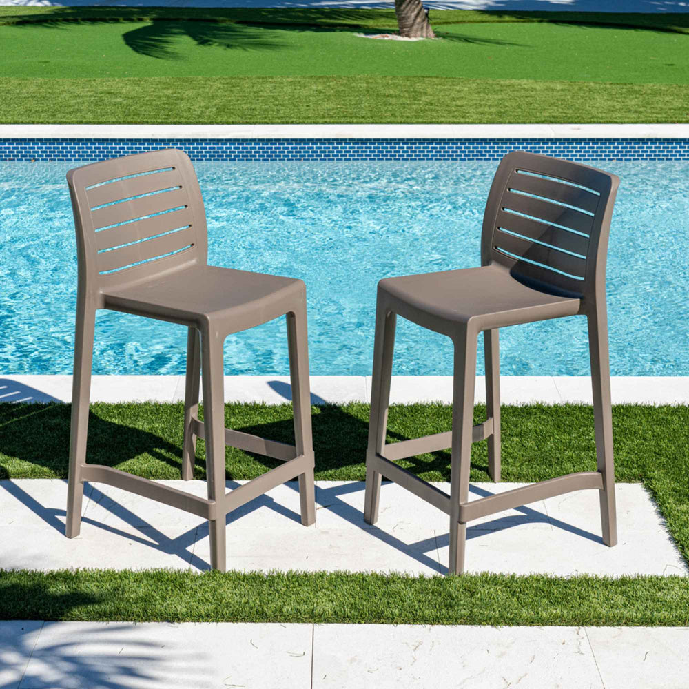 Leva Set of 2 Barstools - Cappuccino - image 2