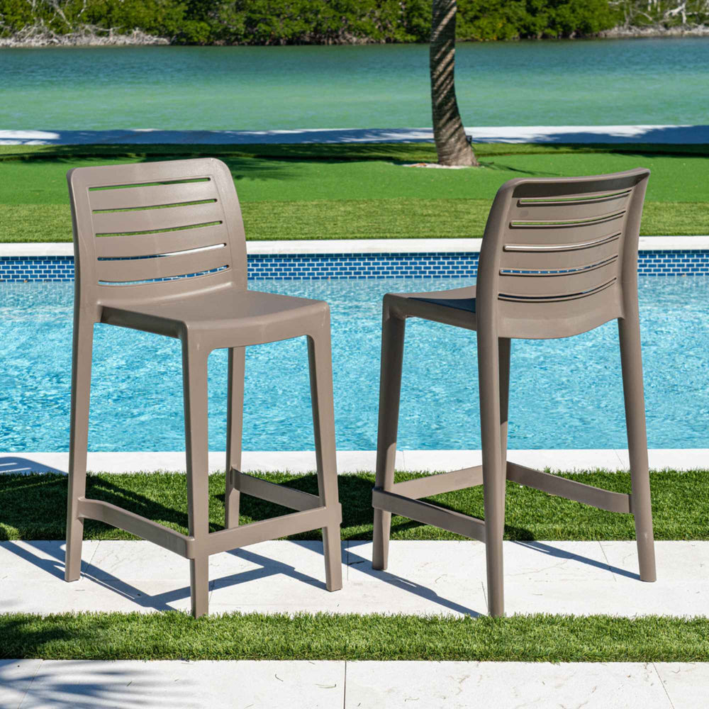 Leva Set of 2 Barstools - Cappuccino - image 3