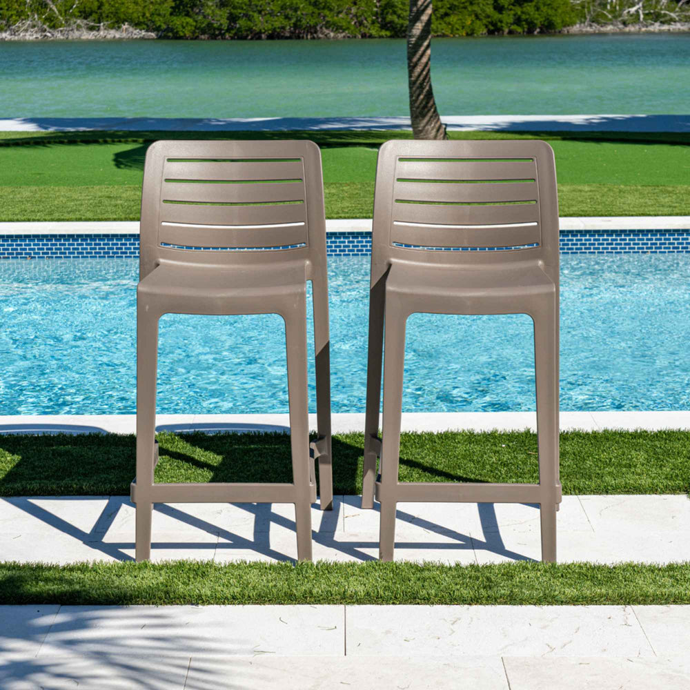 Leva Set of 2 Barstools - Cappuccino - image 4