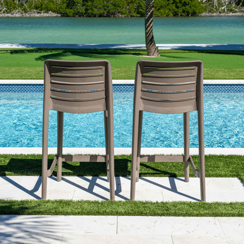 Leva Set of 2 Barstools - Cappuccino - image 5