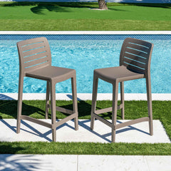 Leva Set of 2 Counterstools - Cappuccino