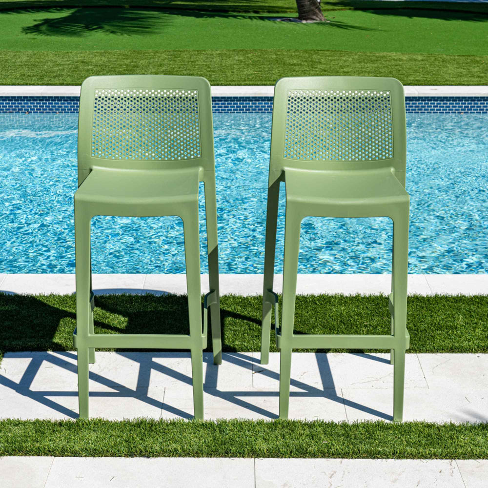 Lisa Set of 2 Barstools - Green - image 4