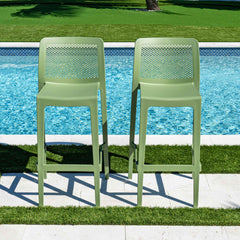 Lisa Set of 2 Barstools - Green - image 4
