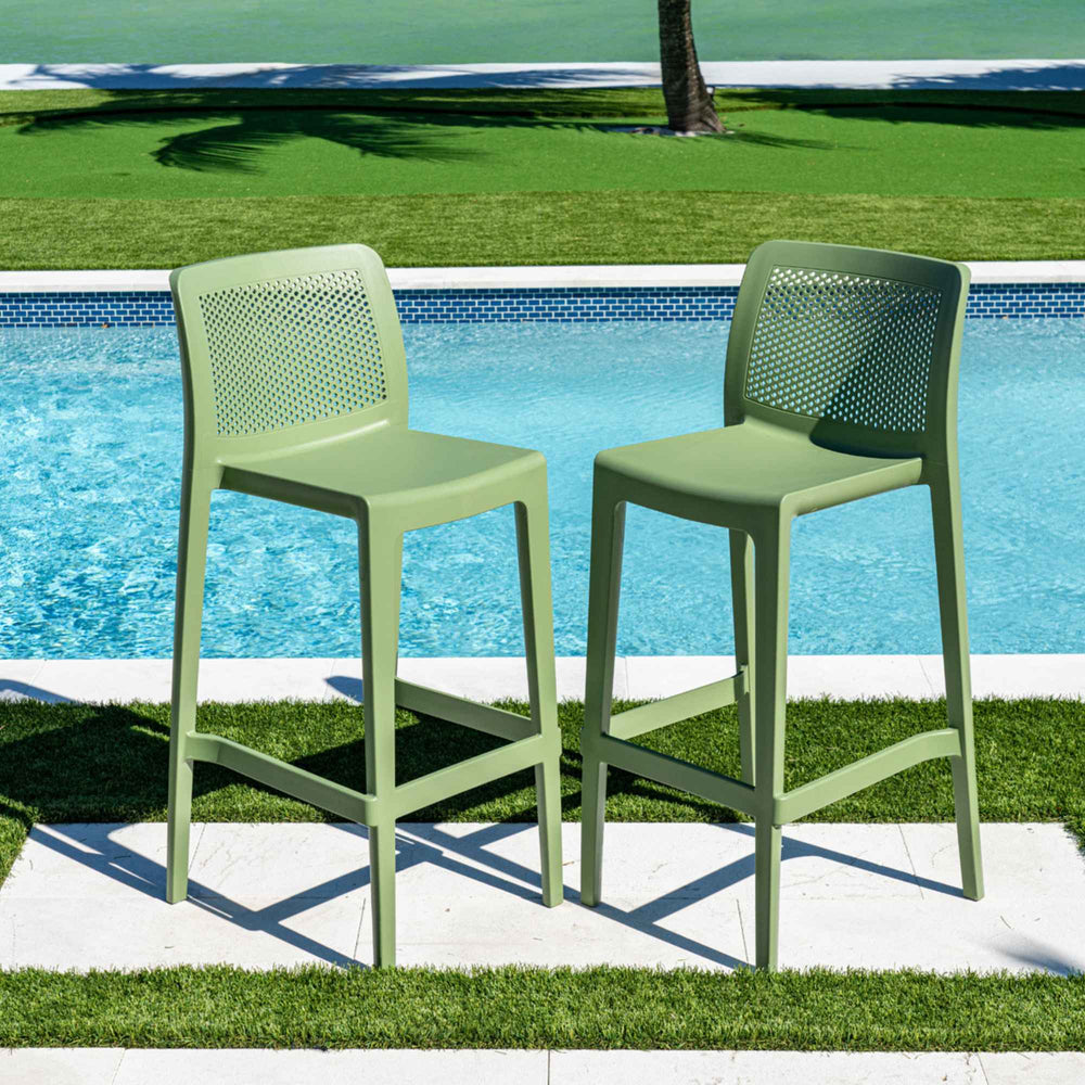 Lisa Set of 2 Barstools - Anthracite — Green