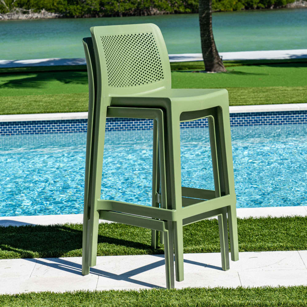 Lisa Set of 2 Barstools - Green - image 6