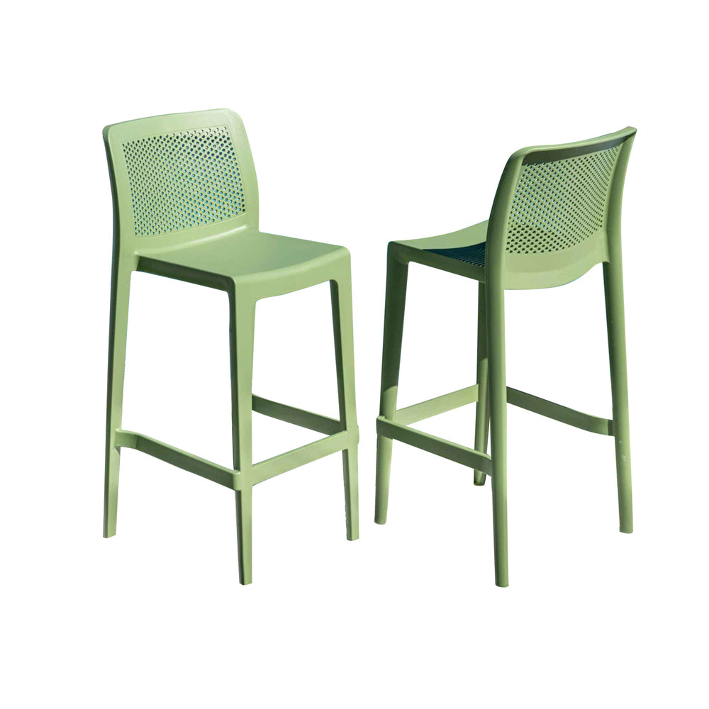Lisa Set of 2 Barstools - Green - image 2