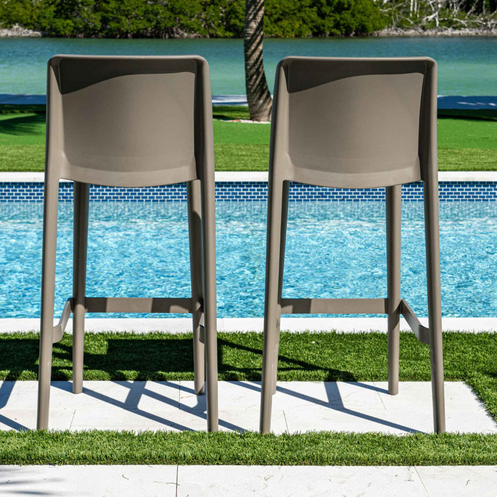 Luna Set of 2 Barstools - Cappuccino - image 4