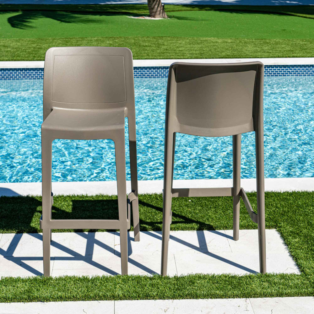 Luna Set of 2 Barstools - Cappuccino - image 5