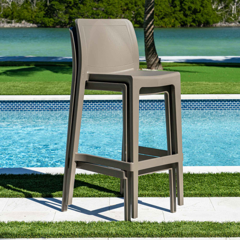 Luna Set of 2 Barstools - Cappuccino - image 6