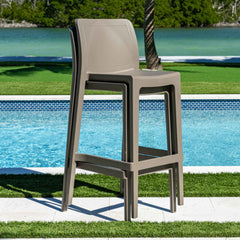 Luna Set of 2 Barstools - Cappuccino - image 6