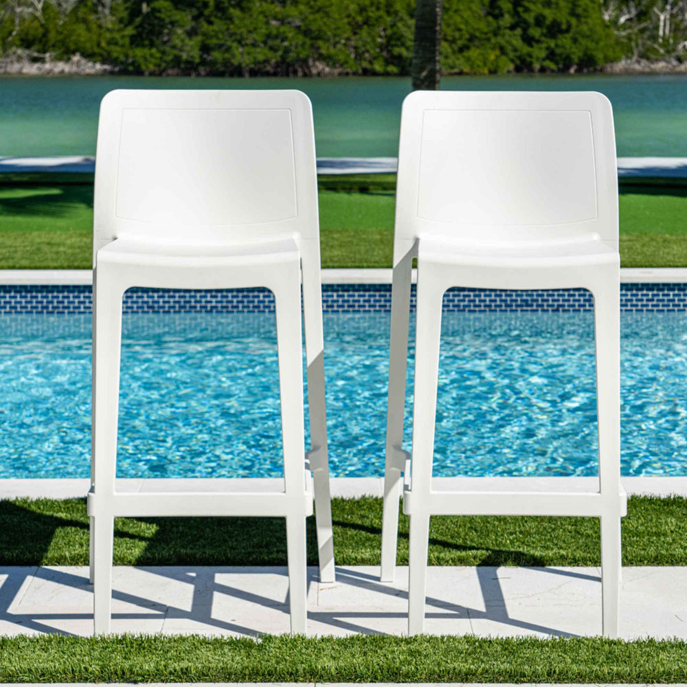 Luna Set of 2 Barstools - White - image 5