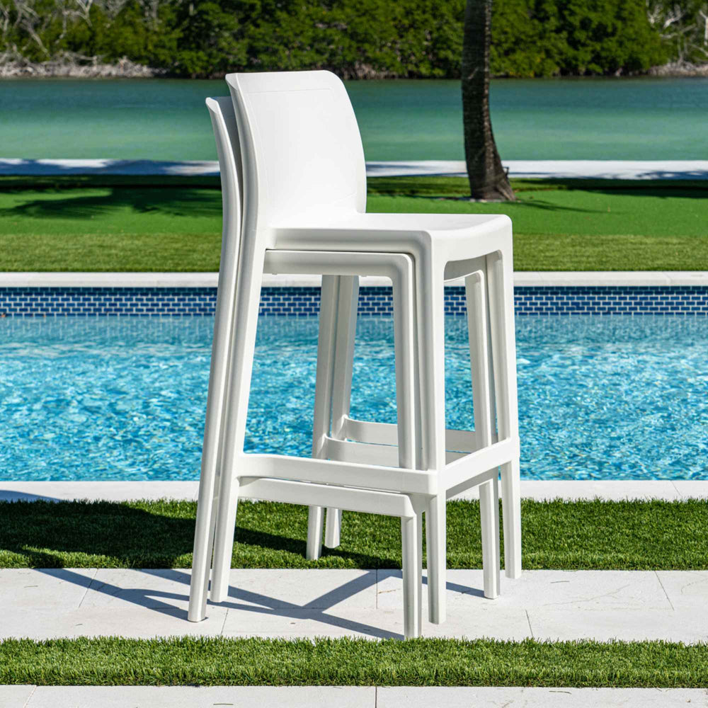 Luna Set of 2 Barstools - White - image 6