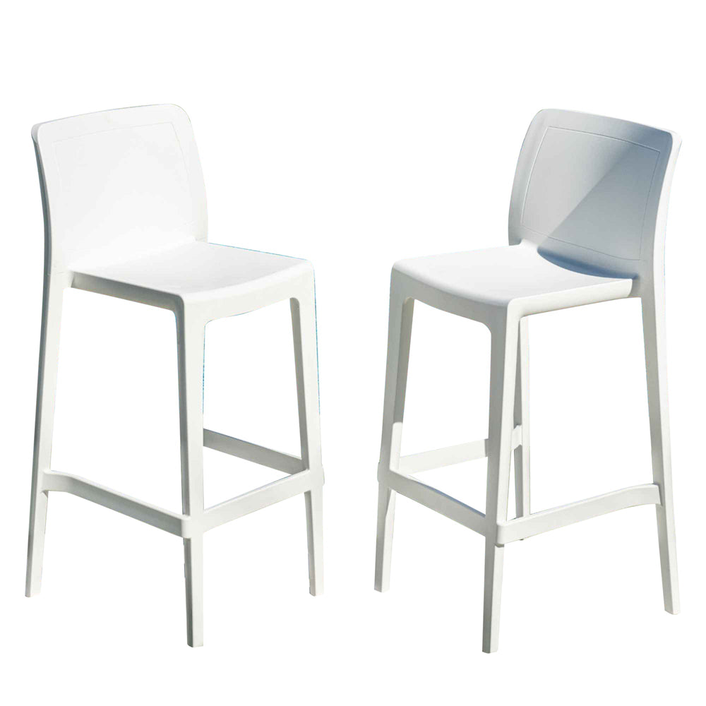 Luna Set of 2 Barstools - White - image 7