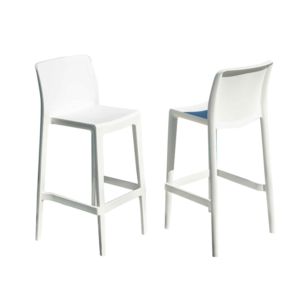 Luna Set of 2 Barstools - White - image 2