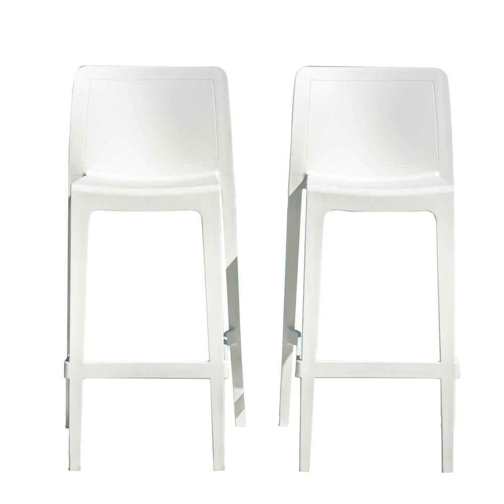 Luna Set of 2 Barstools - White - image 9