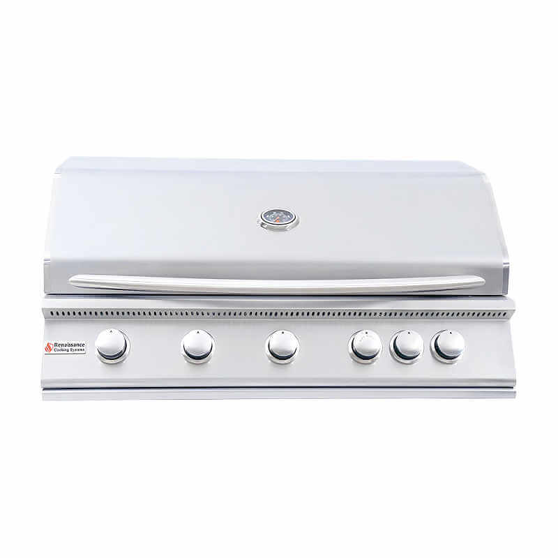 RCS Premier 40 Inch 5 Burner Built In Gas Grill With Rear Infrared Burner