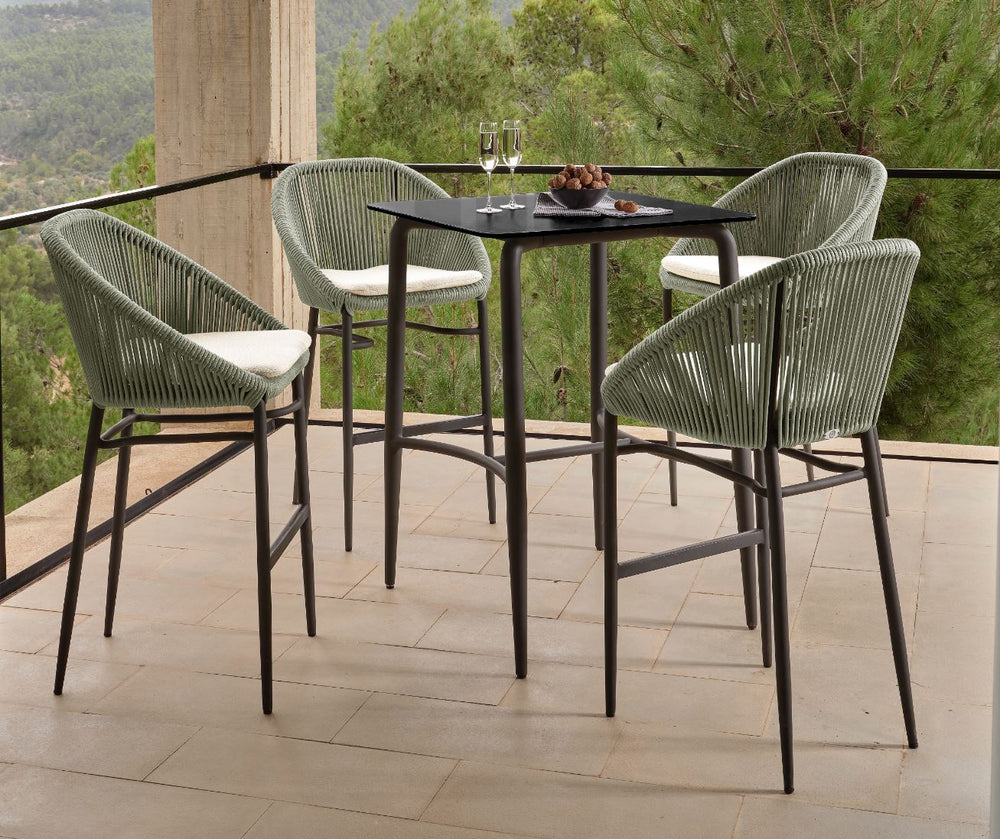 Rodona Outdoor Square Pub Table - Powder-Coated Aluminum Frame - image 2