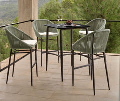 Rodona Outdoor Square Pub Table - Powder-Coated Aluminum Frame - image 2