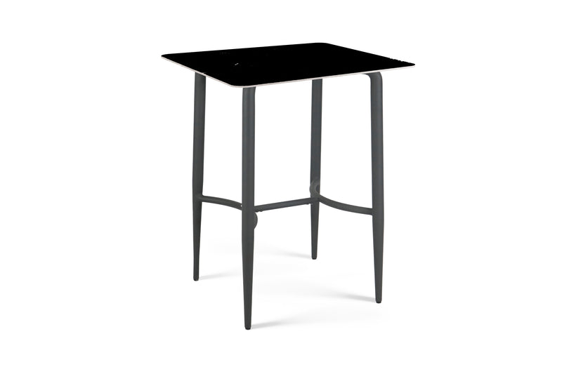 Rodona Outdoor Square Pub Table - Powder-Coated Aluminum Frame