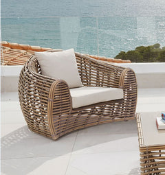 Ruby Armchair Outdoor Patio Armchair with Sunbrella Cushion